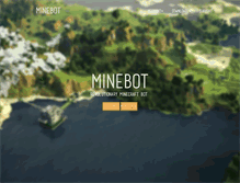 Tablet Screenshot of minecraftbot.com